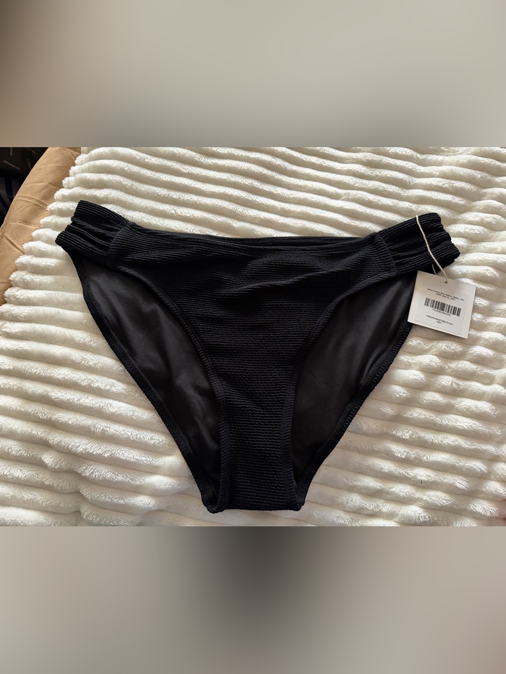 Born Primitive Black Textured Bikini Bottom